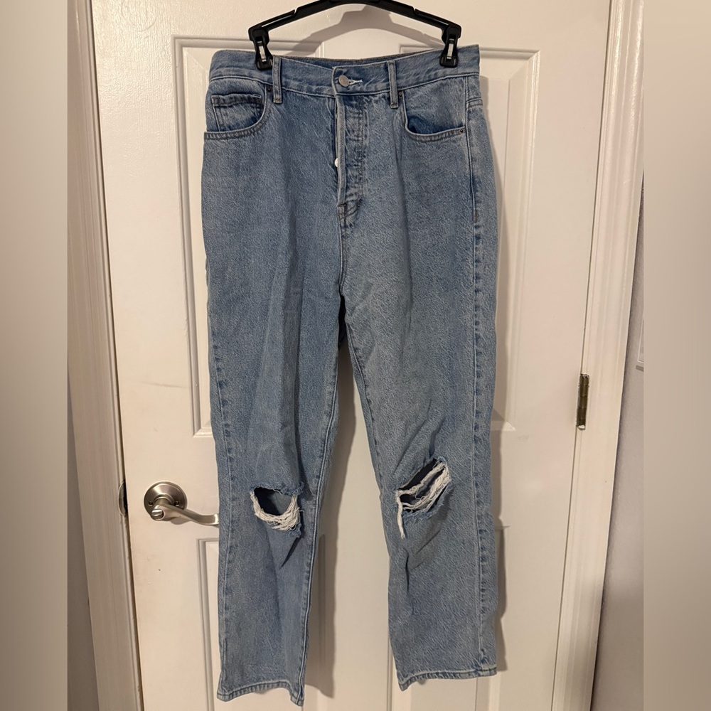 PacSun Denim Straight Leg Jeans with Distressed Knees